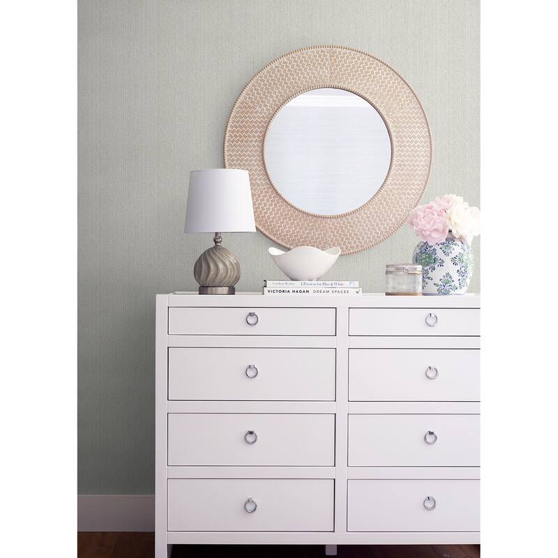 A-Street Prints Piambar Platinum Textural Stripe Wallpaper