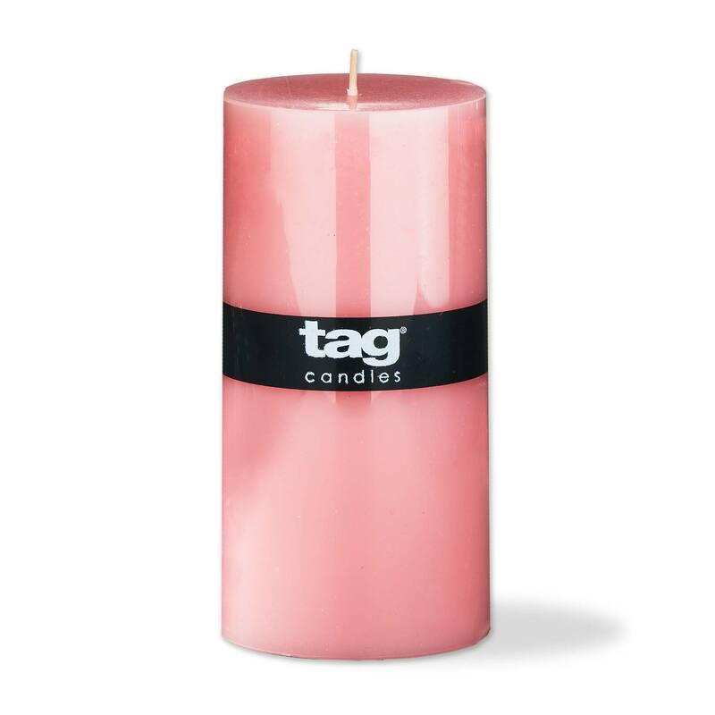 Color Studio 3X6 Pillar Pink Smokeless Paraffin Wax Burn Time 85 Hours