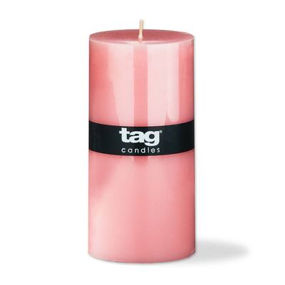 Color Studio 3X6 Pillar Pink Smokeless Paraffin Wax Burn Time 85 Hours