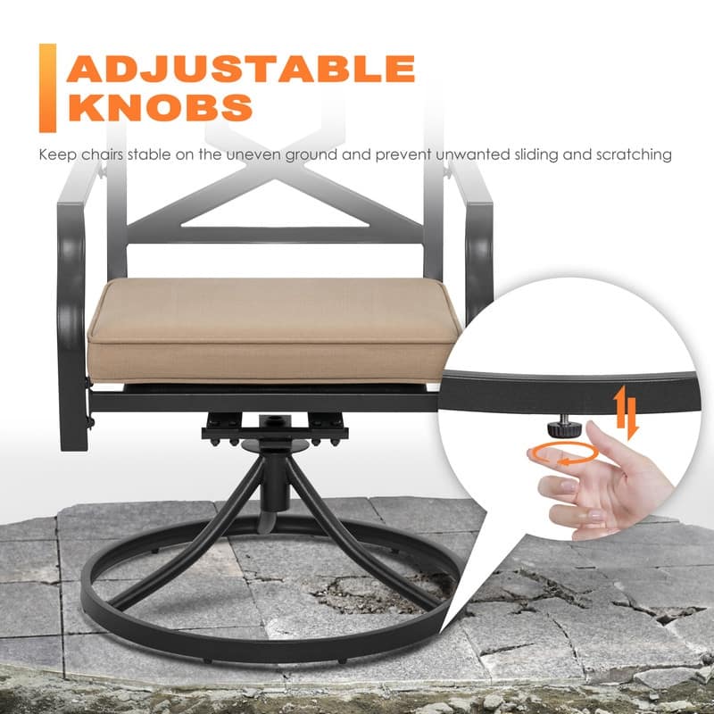 Outdoor Set With Swivel Chairs