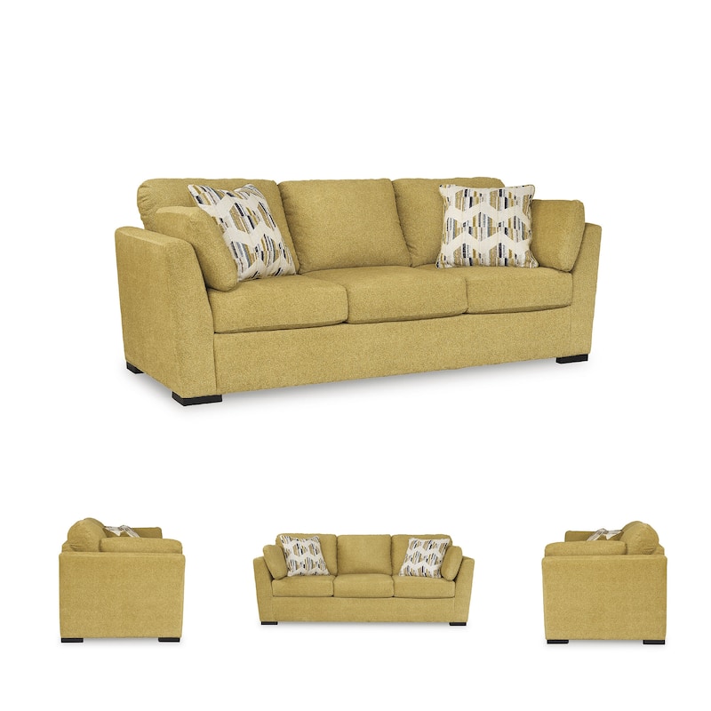 Signature Design by Ashley Keerwick Yellow Queen Sofa Sleeper - 94" W x 41" D x 39" H