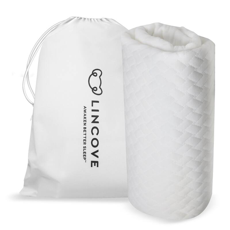 Lincove Quilted Fitted Elastic Mattress Protector - Breathable Braided Texture, Bed Topper, Covers up to 16" Deep, 100% Cotton