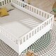 preview thumbnail 46 of 59, Pine Wood Floor Bed with Full-length Guardrail and Door for Kids, Adults