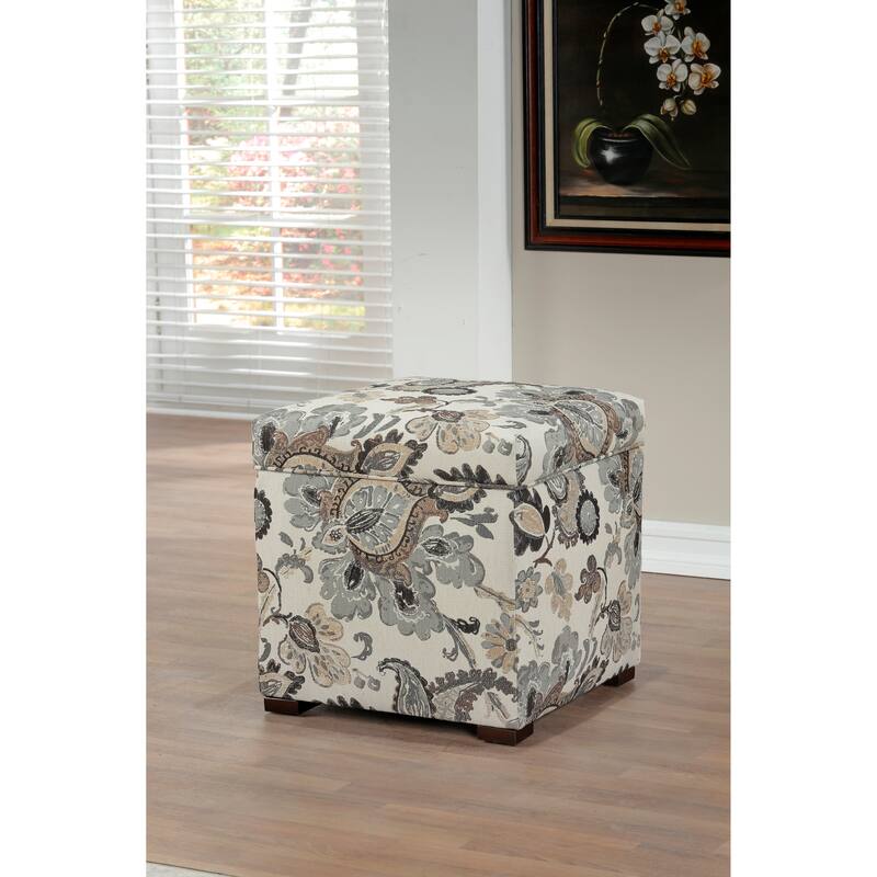 Tami by Sole Designs Upholstered Square Storage Ottoman