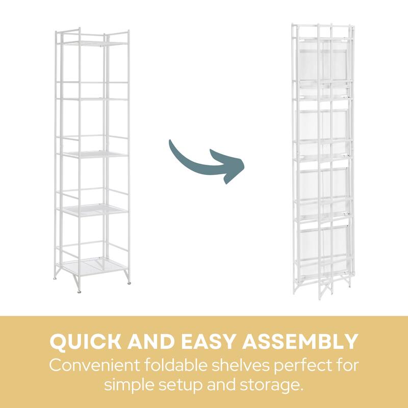 Convenience Concepts Xtra Storage 5 Tier Folding Metal Mesh Shelf