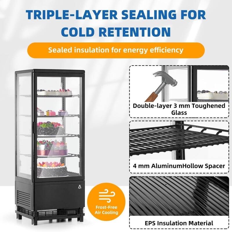 Refrigerated Display Case, 3.5 Cu.Ft