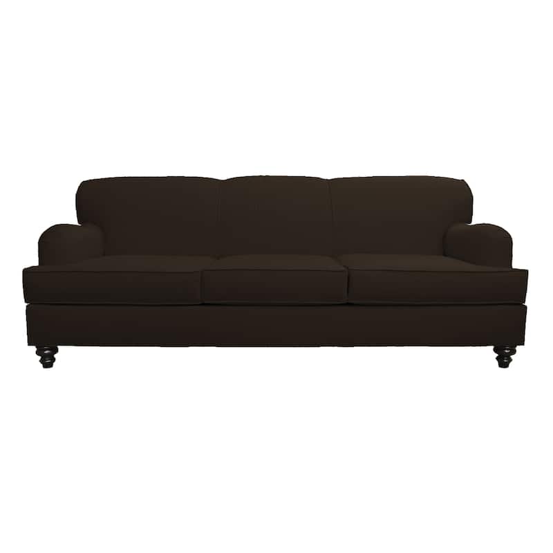 Alice Tradtional Roll Arm Sofa - Black