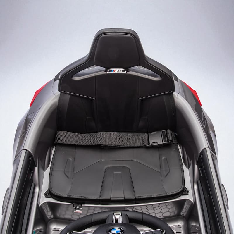 BMW M4 24V Kids Ride On Car with Remote Control, 3-Speed, Bluetooth, USB/MP3, LED Lights, Story Mode & Pull Handle Design