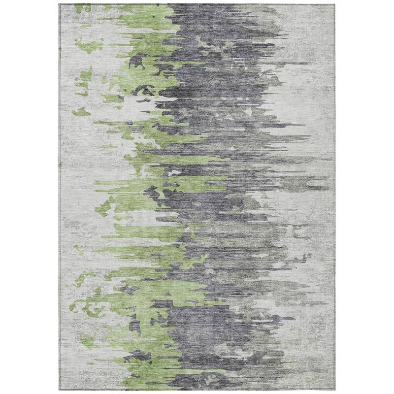 HomeRoots Abstract Transitional Rectangle Outdoor Rug