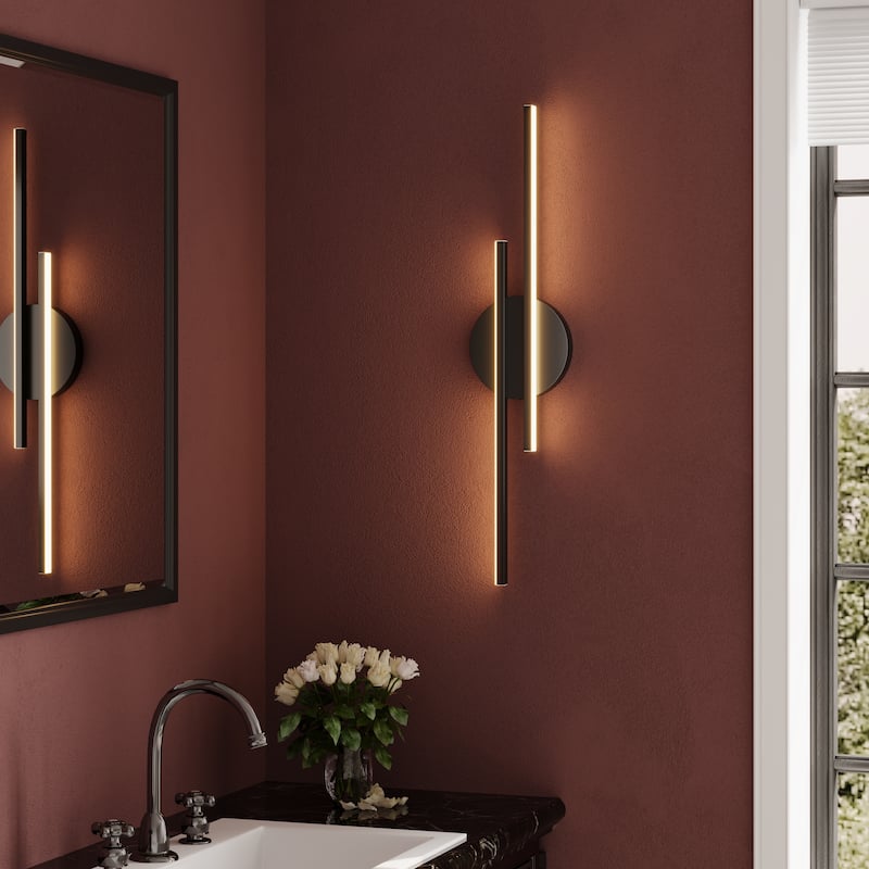 Modern Fixtures 21" Bathroom Vanity Lights Over Mirror Wall Sconce