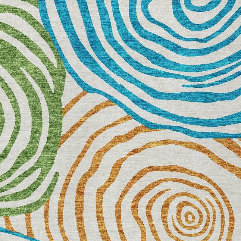 HomeRoots Abstract Transitional Rectangle Outdoor Rug