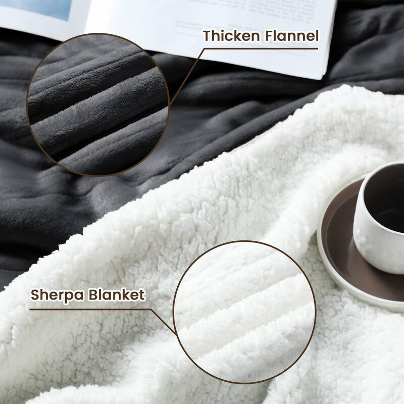 Flannel Electric Heated Blanket With Controller