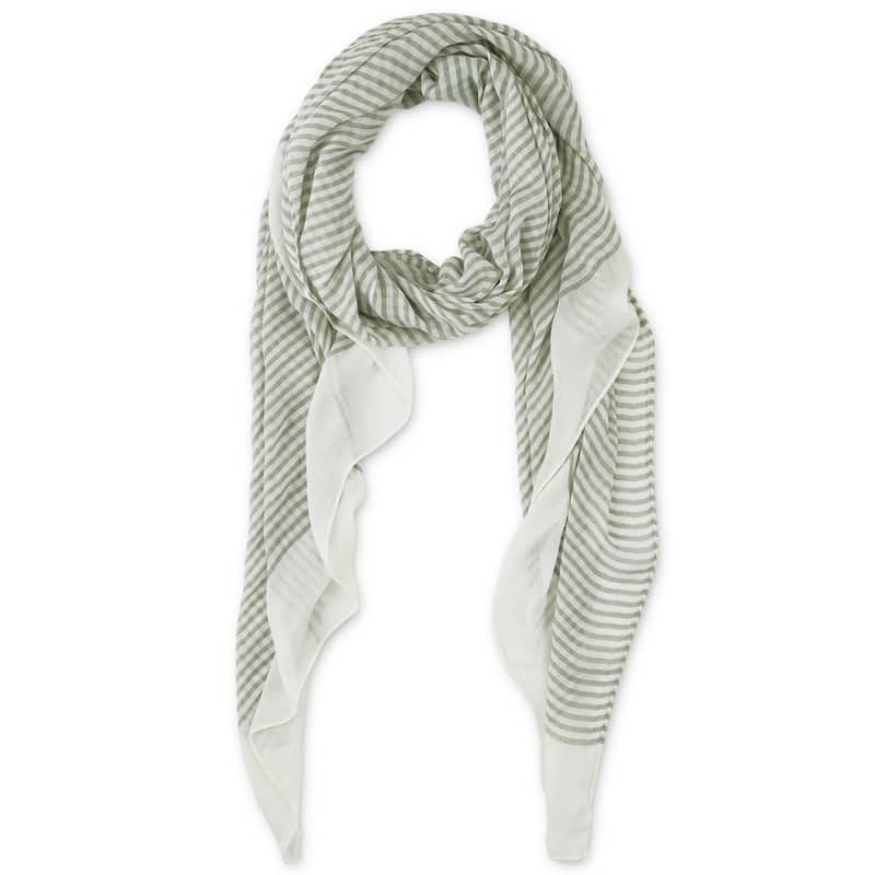 Tiny Stripe Insect Shield Scarf - Turquoise - Army Green