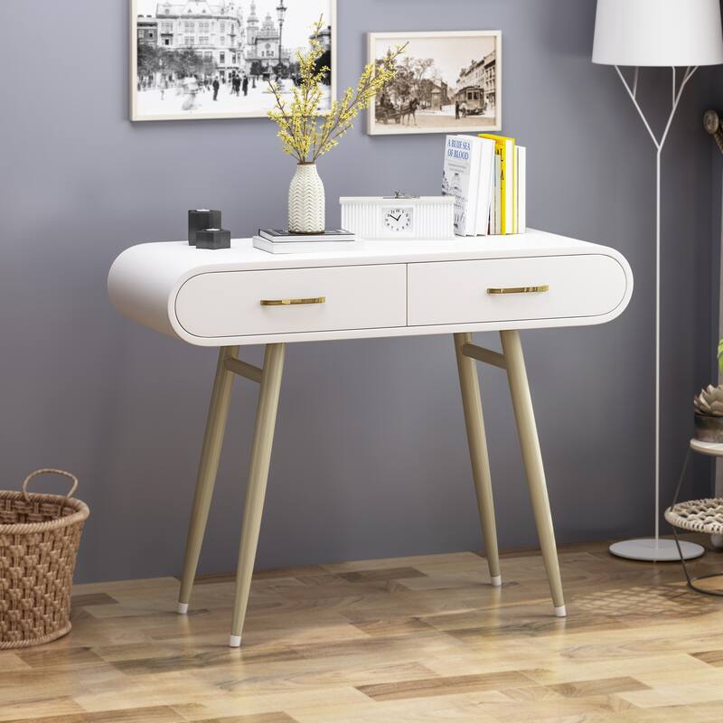 White Side Table Vanity Table Decorative Table Dressing Table - White