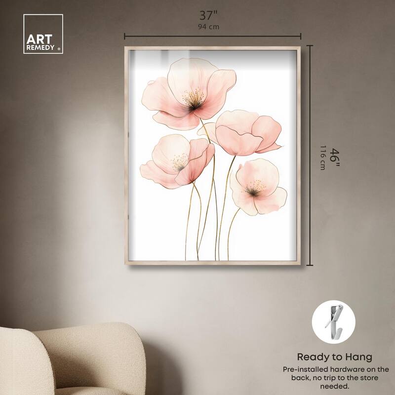 Pink Petal light Shadowbox by Art Remedy