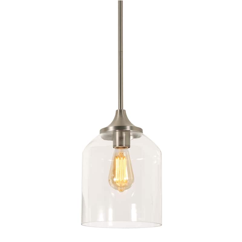 AFX William 8" Pendant Light - Satin Nickel
