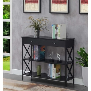 Convenience Concepts Tucson Consolle Con 1 Cassetto E Mensole - Bianco, Larghezza 100 Cm