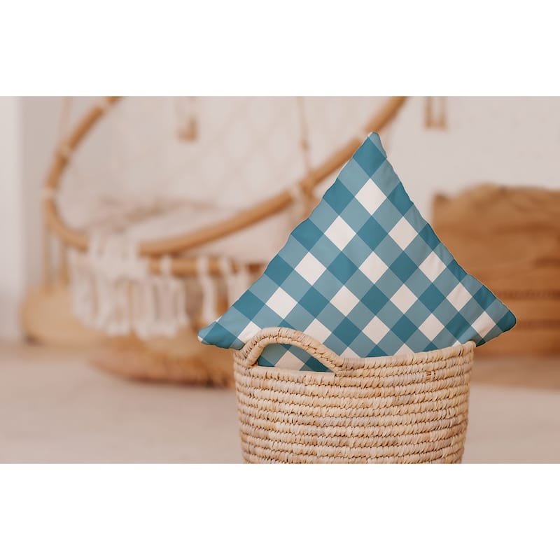 Gingham Plaid Accent Pillow