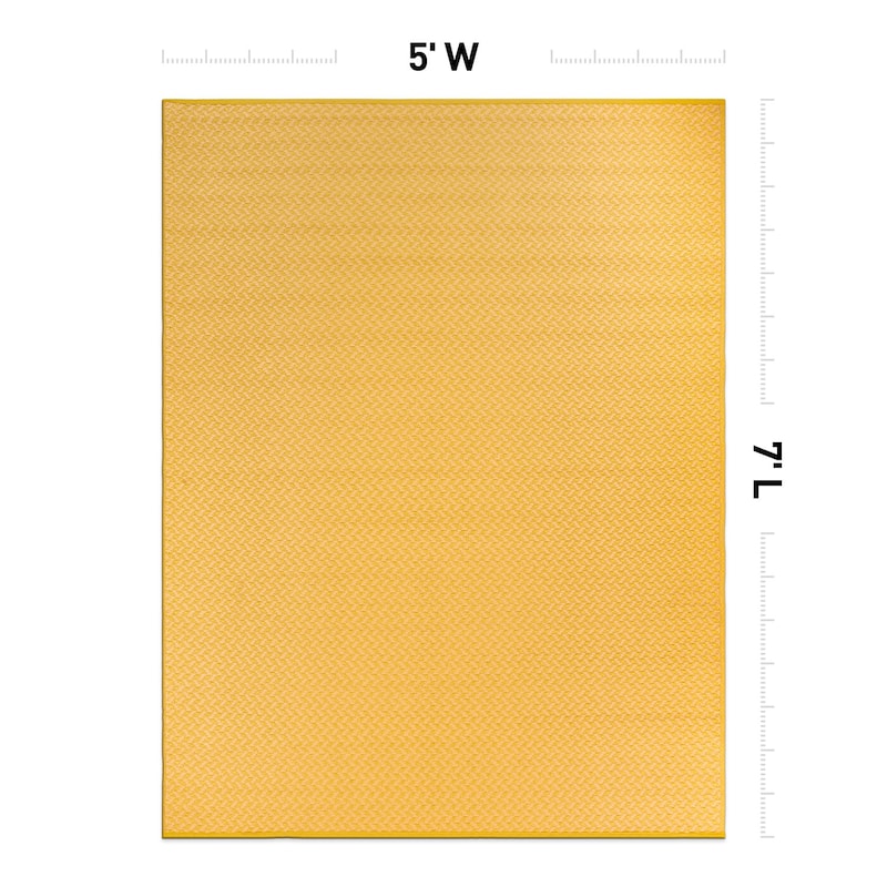 Contemporay Solid Reversible Plastic Outdoor Rugs