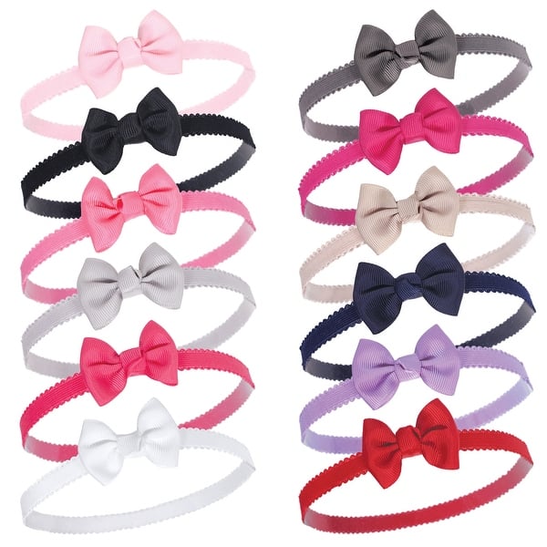 slide 1 of 1, Hudson Baby Infant Girl Headbands 12pk, Black, 0-24 Months - Black Black - 0-24 Months
