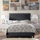 preview thumbnail 6 of 4, Calia Diamond Tufted Upholstery Chesterfield Platform Bed Charcoal - Full