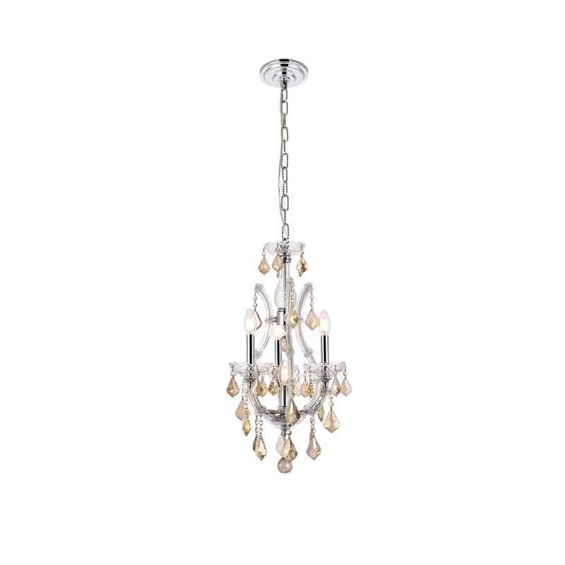 Fleur Illumination Collection Pendant D:12in H:22in Lt:4 Chrome Finish