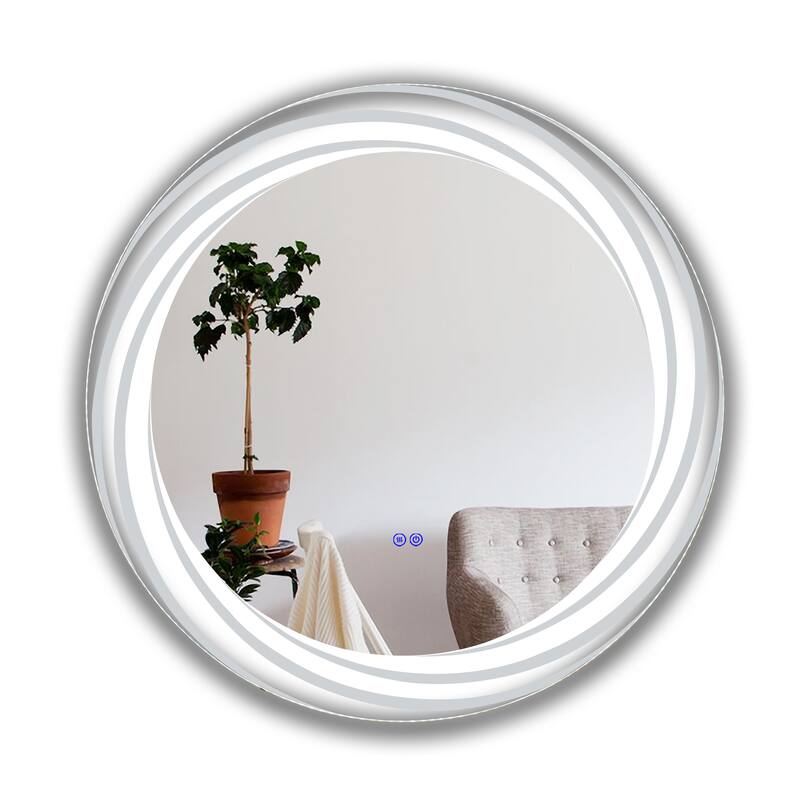 Frameless Back Lit LED Mirror - Silver