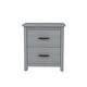 preview thumbnail 9 of 7, 4-Pieces Bedroom Sets Queen Size Vintage Wooden Bed Frame with 2 Nightstands and 1 Dresser,Light Gray