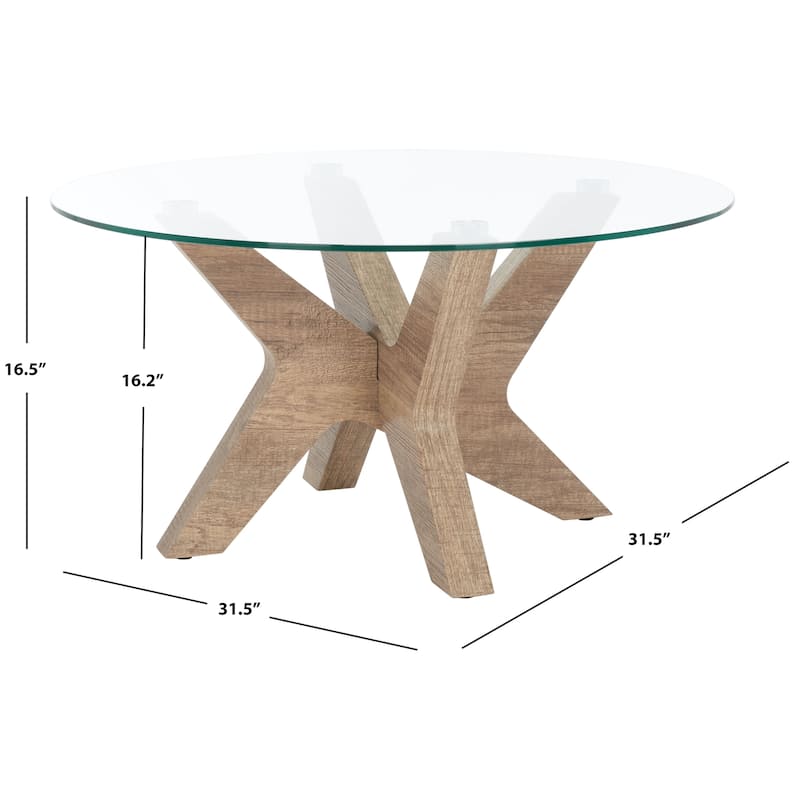 SAFAVIEH Home Collection Kaera Coffee Table - 32" W x 32" D x 17" H