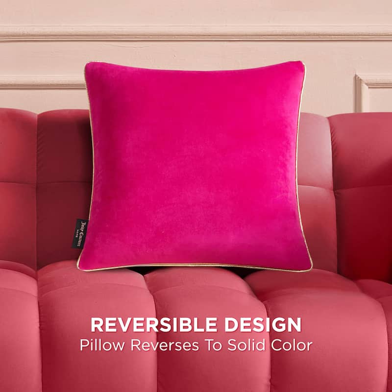 Juicy Couture Velvet Cheetah Pillow 14" x 24"