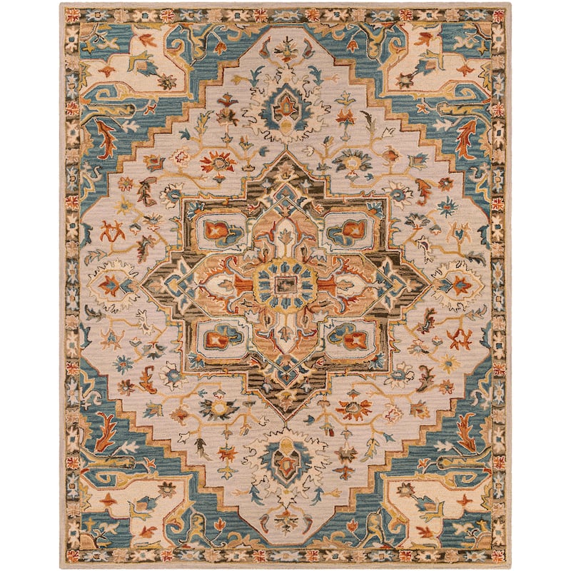 Livabliss Marena Handmade Wool Medallion Area Rug