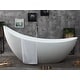 preview thumbnail 7 of 6, ALFI brand AB9951 73" White Solid Surface Smooth Resin Soaking Slipper Bathtub
