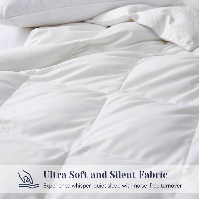 Year-round & Lightweight White Goose Down Duvet Insert Comforter