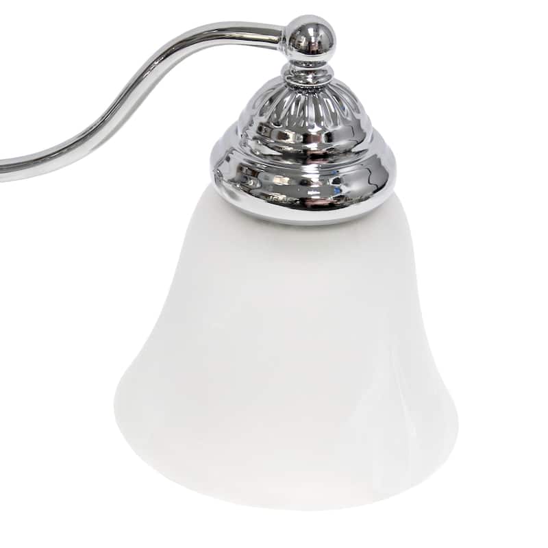 3-Light Vanity Light - Metal & Alabaster Glass - Bathroom, Hallway, Entryway Uplight - 7.5
