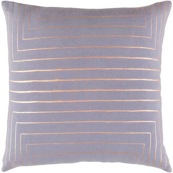 Decorative Rossiare Slate Grey Throw Pillow Cover (22 x 22) Bed Bath