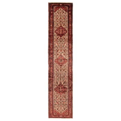 ECARPETGALLERY Hand-knotted Andelz Cream Wool Rug - 2'9 x 12'10