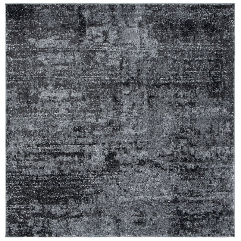 SAFAVIEH Adirondack Inaya Vintage Boho Oriental Rug - 6' Square - Black/Ivory