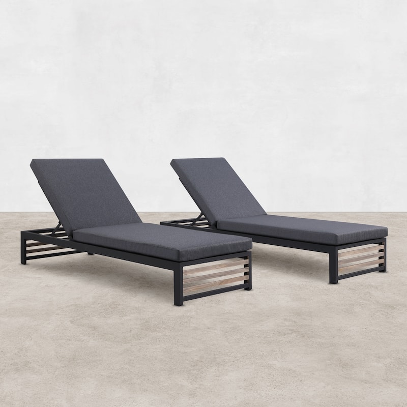 Cadora Outdoor Chaise Lounge ( Set of 2)