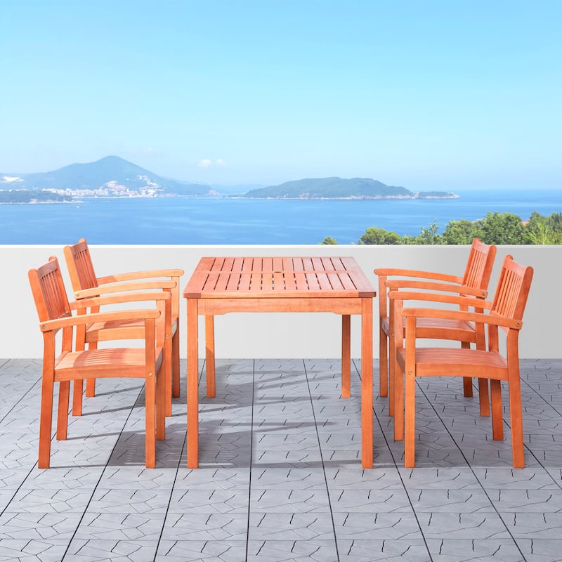 Caladesi Stackable Wood Dining Set