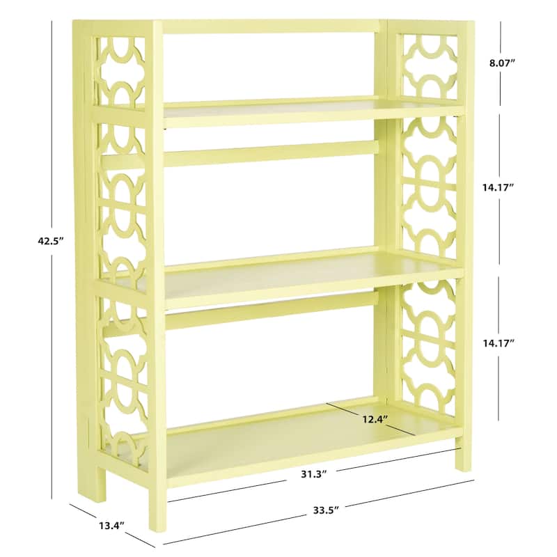 SAFAVIEH Henka Low Black Bookshelf - 33.5" x 13.4" x 42.5" - 34Wx13Dx43H