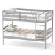 preview thumbnail 25 of 24, Solid Wood Twin Over Twin Bunk Bed with Guardrails and Ladder