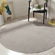 preview thumbnail 34 of 56, SAFAVIEH Montauk Glyn Handmade Cotton Area Rug 6' Round - Ivory/Grey