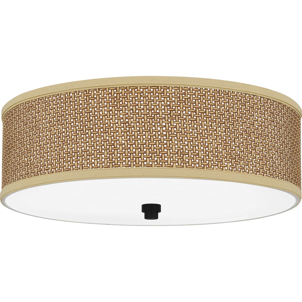 Carson Carrington Fjerritslev 3-light Rattan Flush Mount