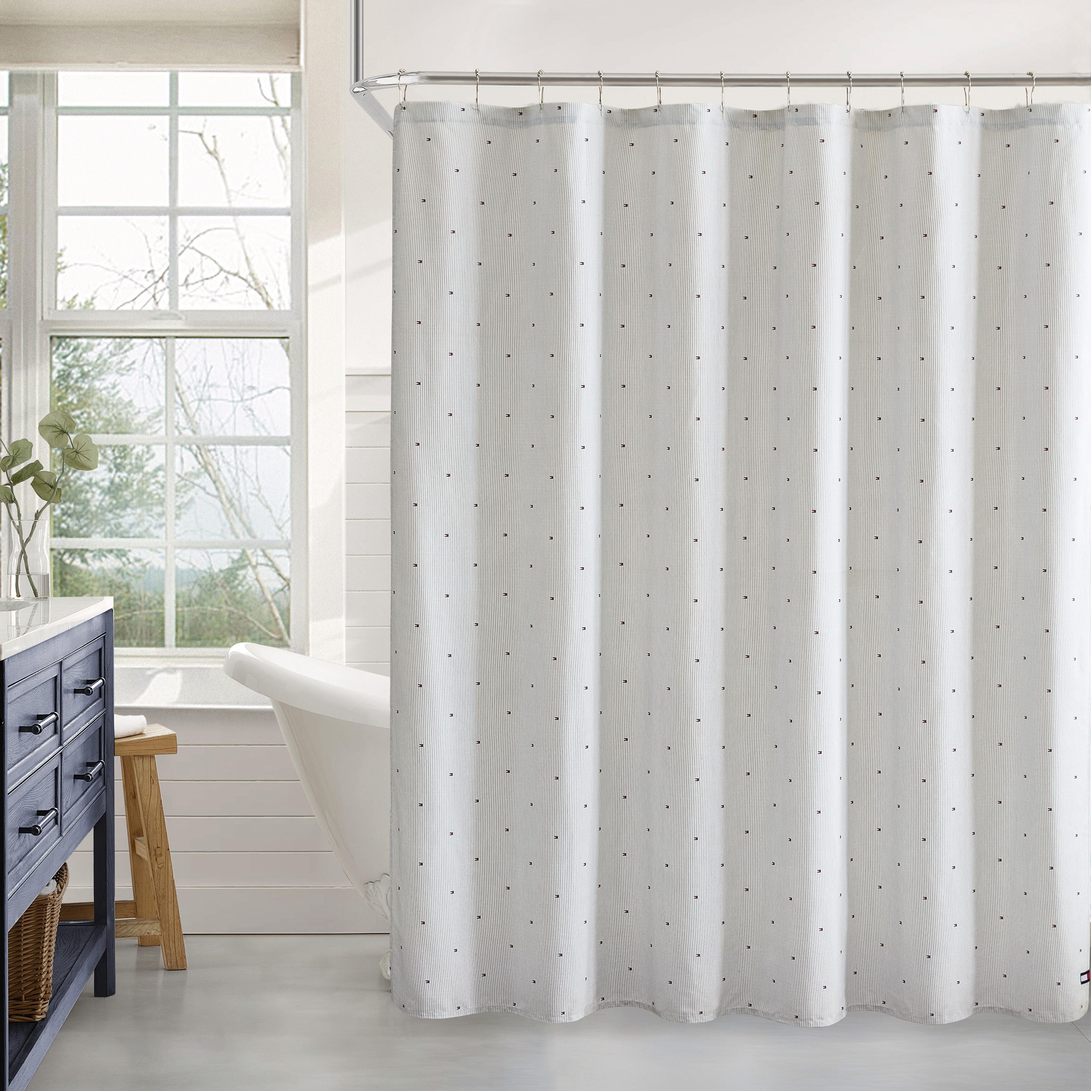 Tommy Hilfiger Ithaca Flag Stripe Printed Shower Curtain