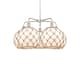Option Polished Nickel / White Glass with Brown Rope