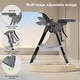 preview thumbnail 35 of 38, Adjustable Foldable Baby High Chair with Tray and Wheels for 0 6 Years