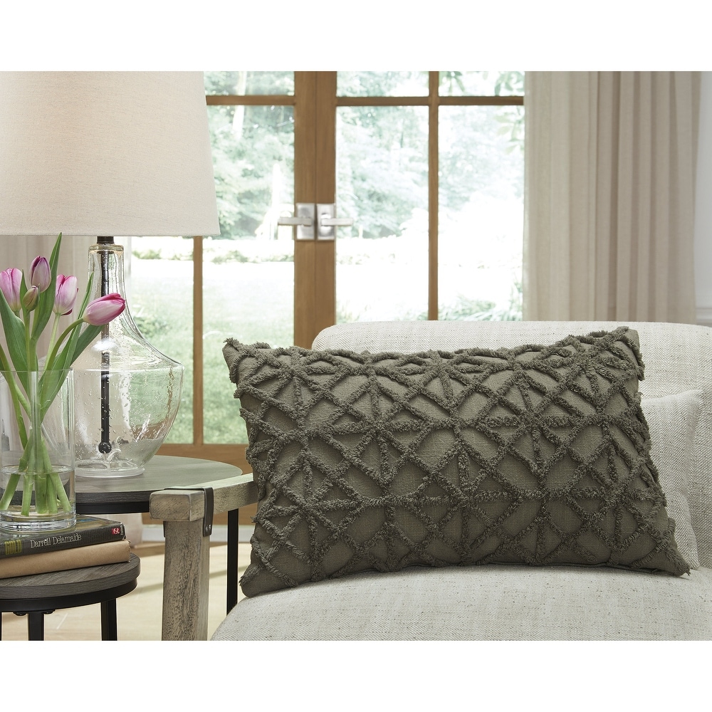 Signature Design by Ashley Adamund A1000973 Contemporary Geometric Pillow ( Set of 4), Furniture Mart Colorado