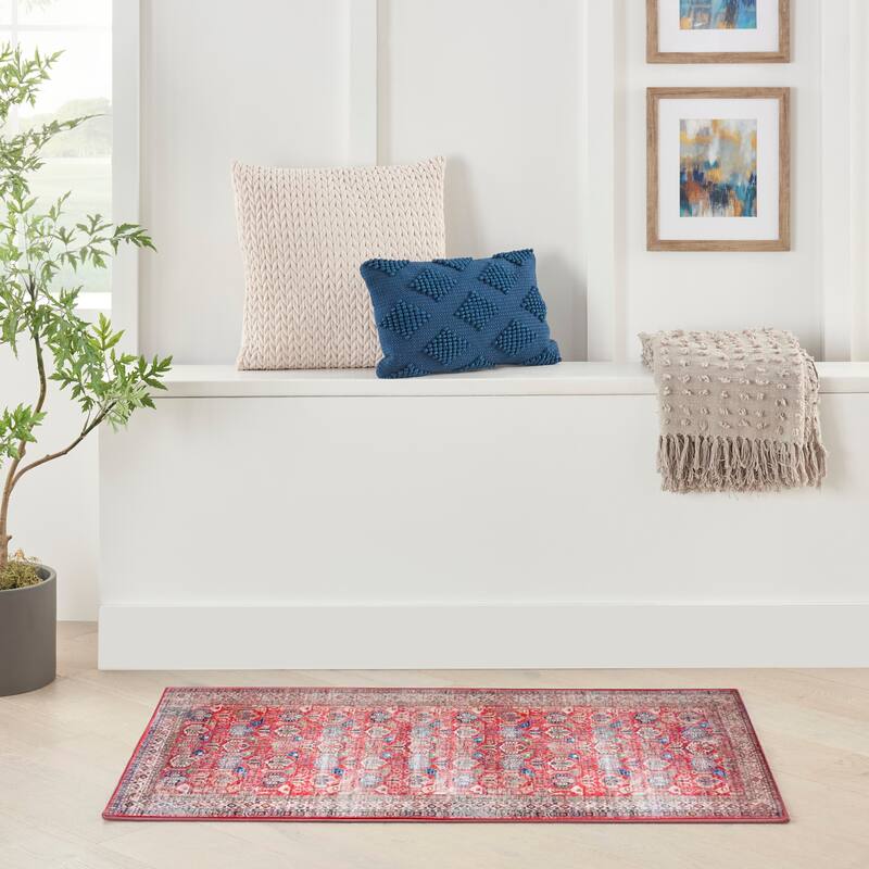 Nourison Fulton Indoor only Persian Area Rug - 1' 10" x 5' - Red - Runner