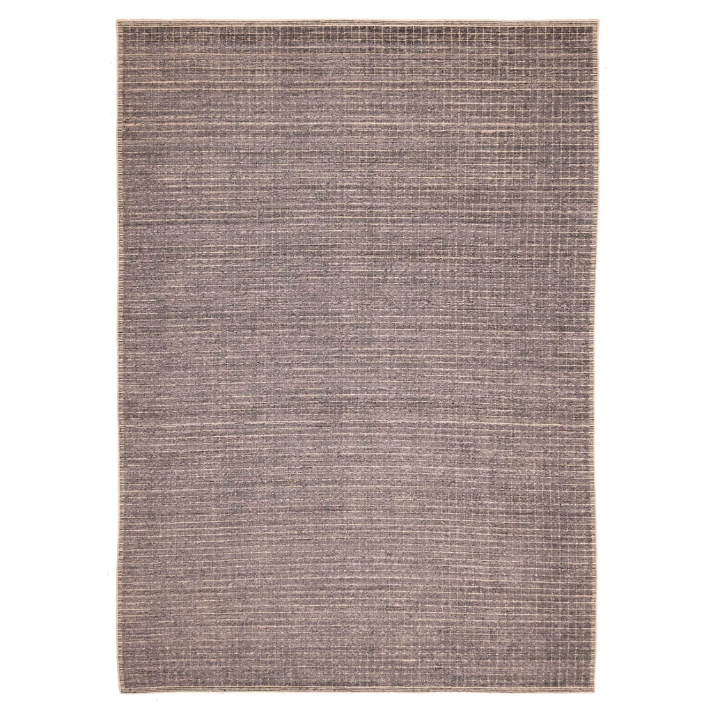 ECARPETGALLERY Hand Loomed Ananda Dark Grey Silk Rug - 9'5 x 13'4