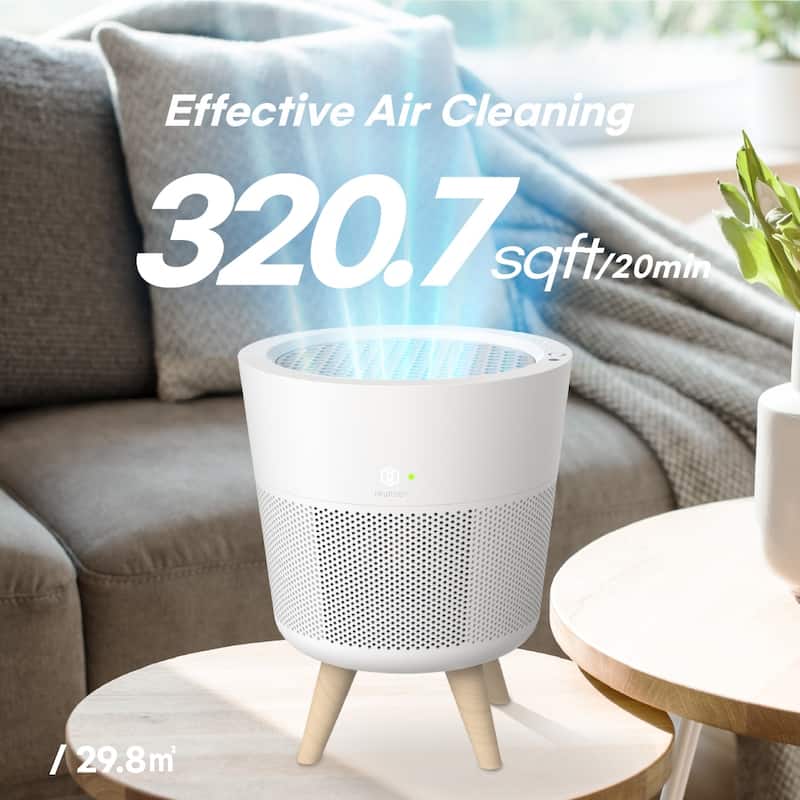 IMUNSEN Office or Bedroom Air Purifier with Cypress Wood Filter and Auto Sleep Mode